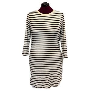 Monteau Breton Stripe Jersey Pull Over Dress (Wardrobe Essential)